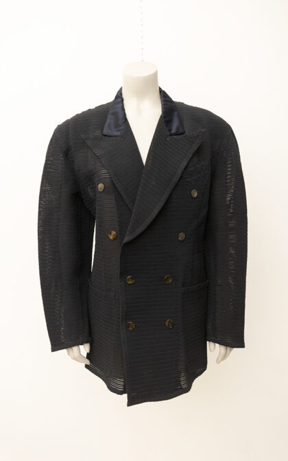 Vintage Jean Paul Gaultier blazer van zwart see-through stretch stof