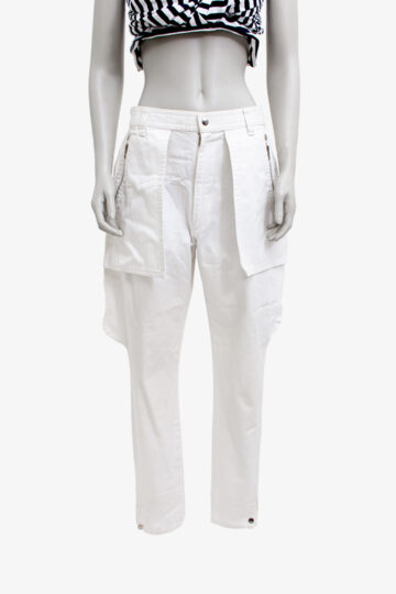 Vintage Kansai Yamamoto witte katoenen broek jodhpur stijl