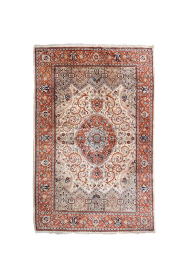 Vintage Perzisch vloerkleed met bruine tinten