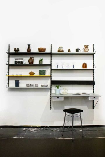 Vintage Pilastro wandsysteem met bureau en lichtbak