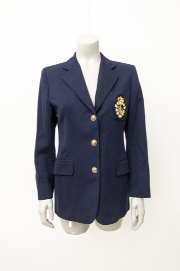Vintage Ralph Lauren blazer van donkerblauw wol met logo