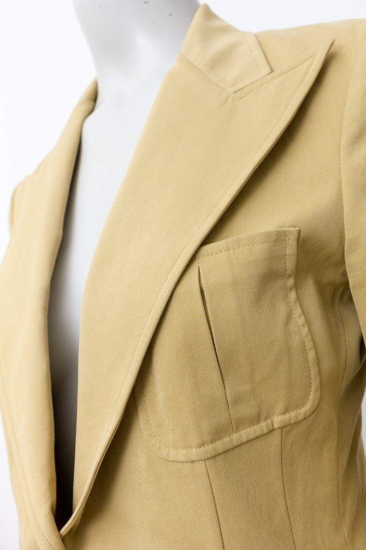 Vintage Ralph Lauren blazer van lichtbruin katoen