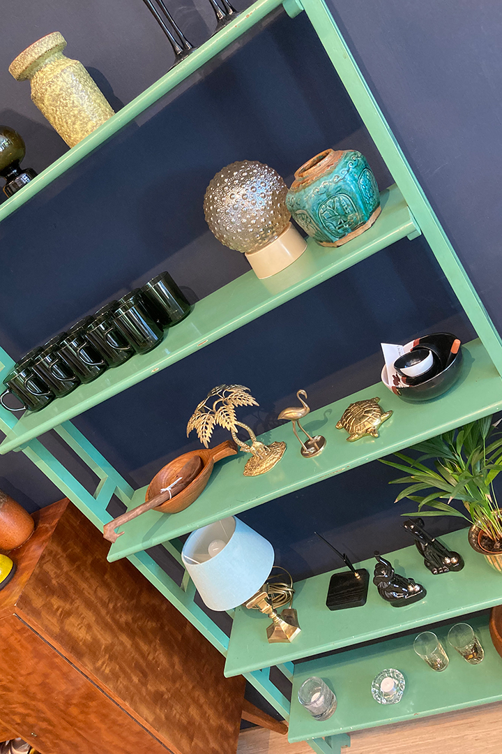 Vintage Simpla lux wandkast mintgroen