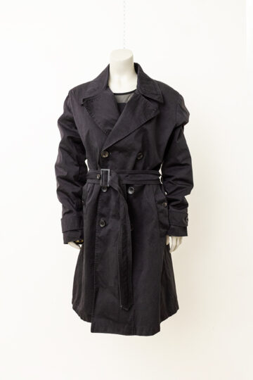 Vintage Ten-C zwarte trenchcoat met uitneembare gewatteerde voering