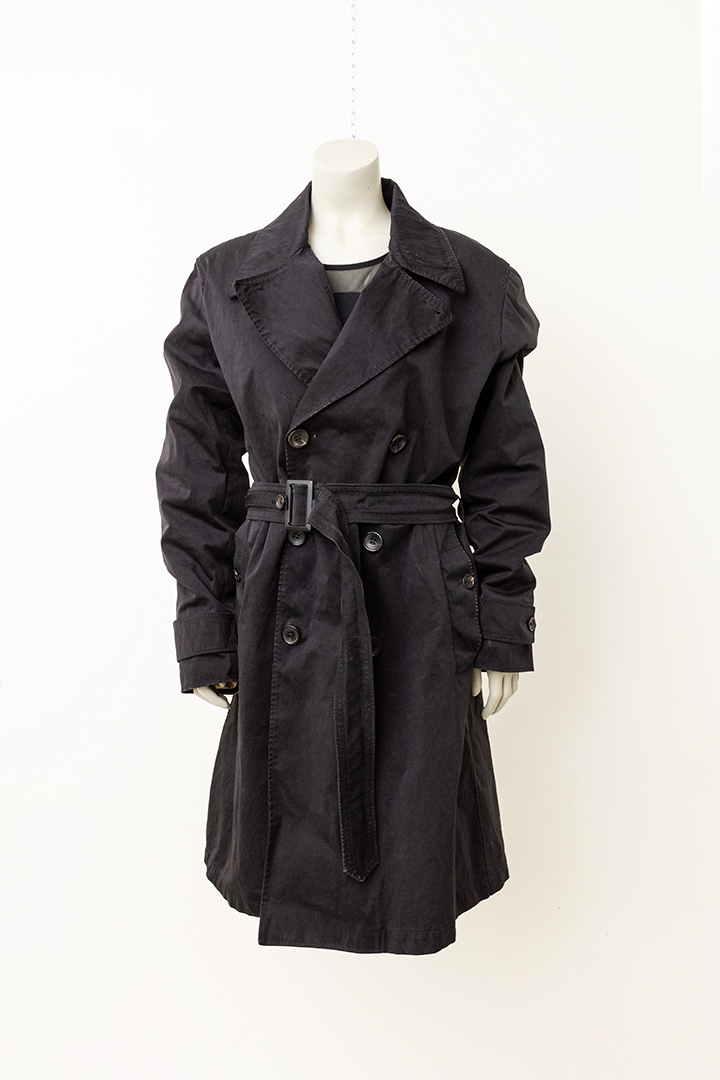 Vintage Ten-C zwarte trenchcoat met uitneembare gewatteerde voering