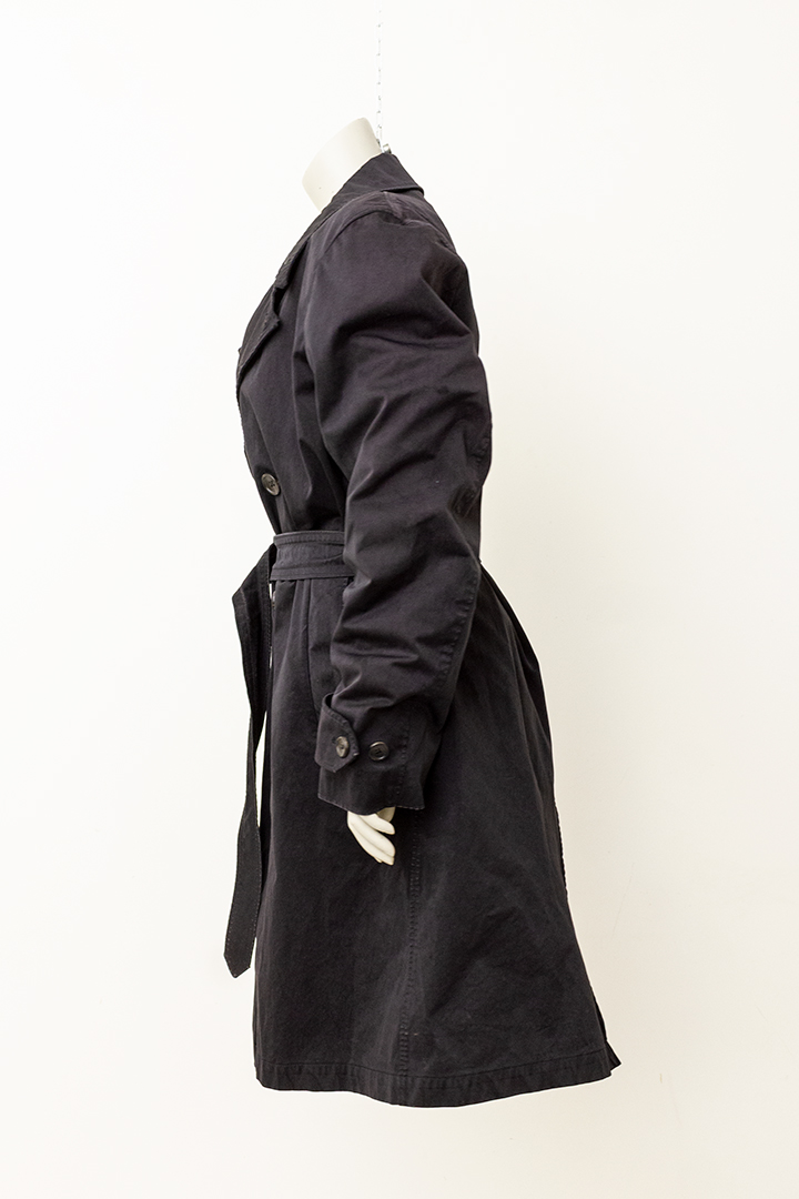 Vintage Ten-C zwarte trenchcoat met uitneembare gewatteerde voering