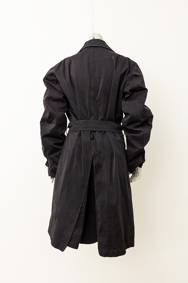 Vintage Ten-C zwarte trenchcoat met uitneembare gewatteerde voering