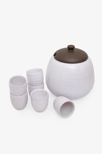 Vintage Waechtersbach punchbowl/ soepterrine met 6 mokjes