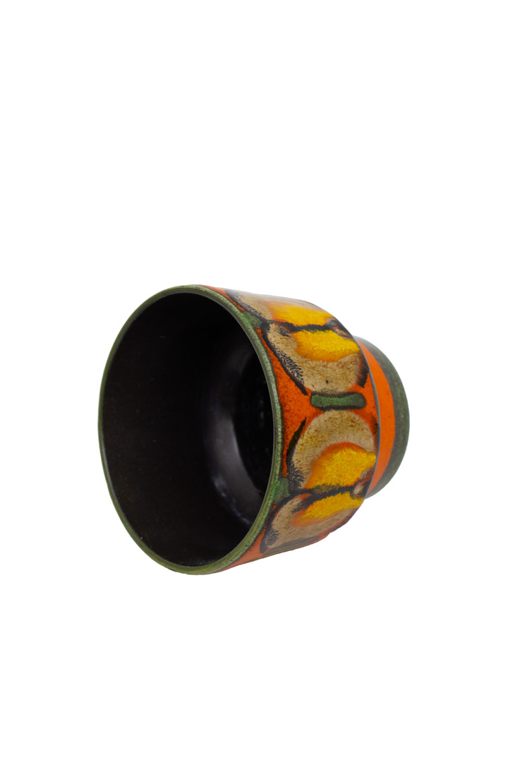 Vintage West-Germany bloempot groen oranje
