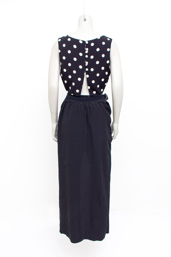 Vintage Yohji Yamamoto zijden zwarte asymmetrische broek met overslag