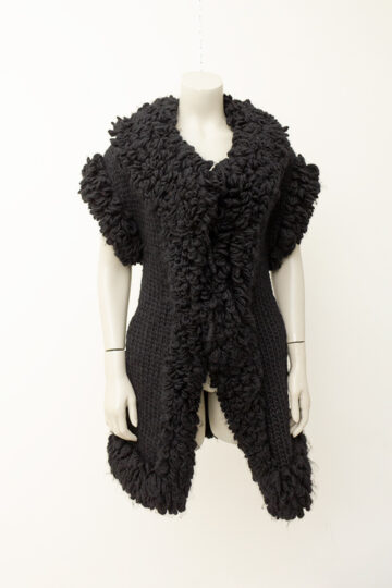 Vintage Yohji Yamamoto zwart wollen vest met lusjes