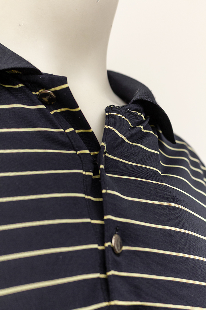 Vintage Yves Saint Laurent polo zwart gestreept