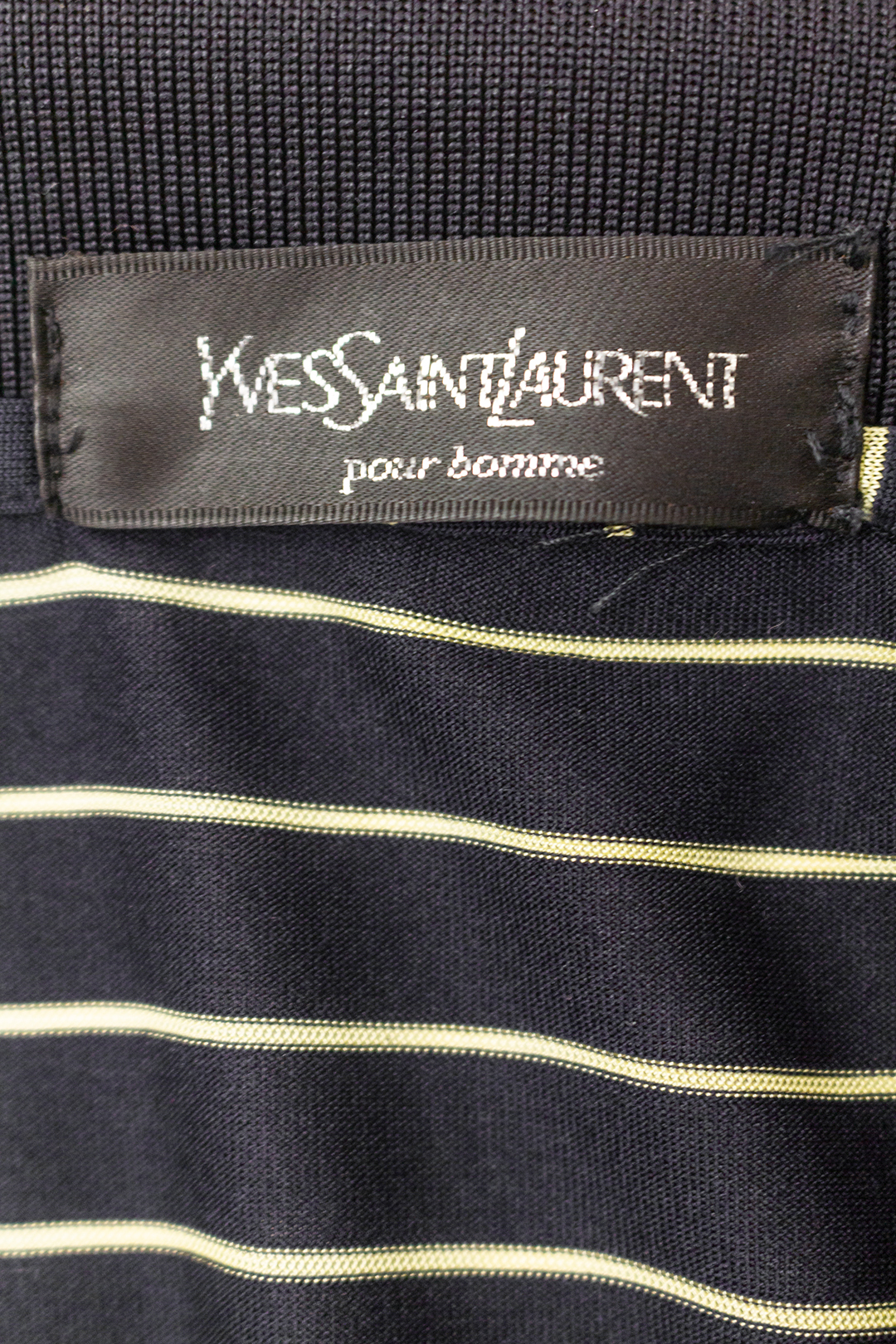 Vintage Yves Saint Laurent polo zwart gestreept
