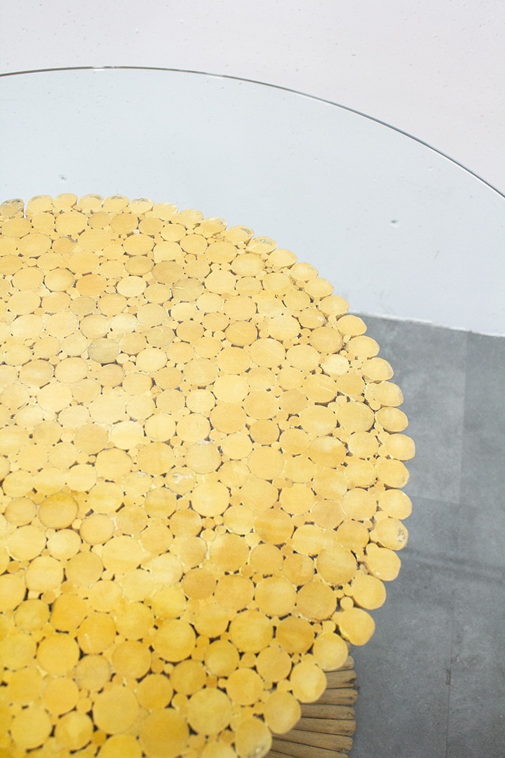 Vintage 70’s McGuire bamboe ‘Sheaf of Wheat’ tafel