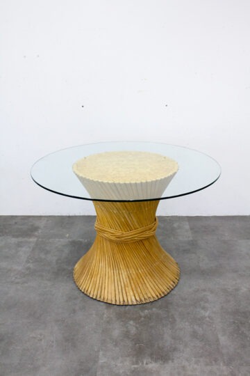 Vintage 70’s McGuire bamboe ‘Sheaf of Wheat’ tafel