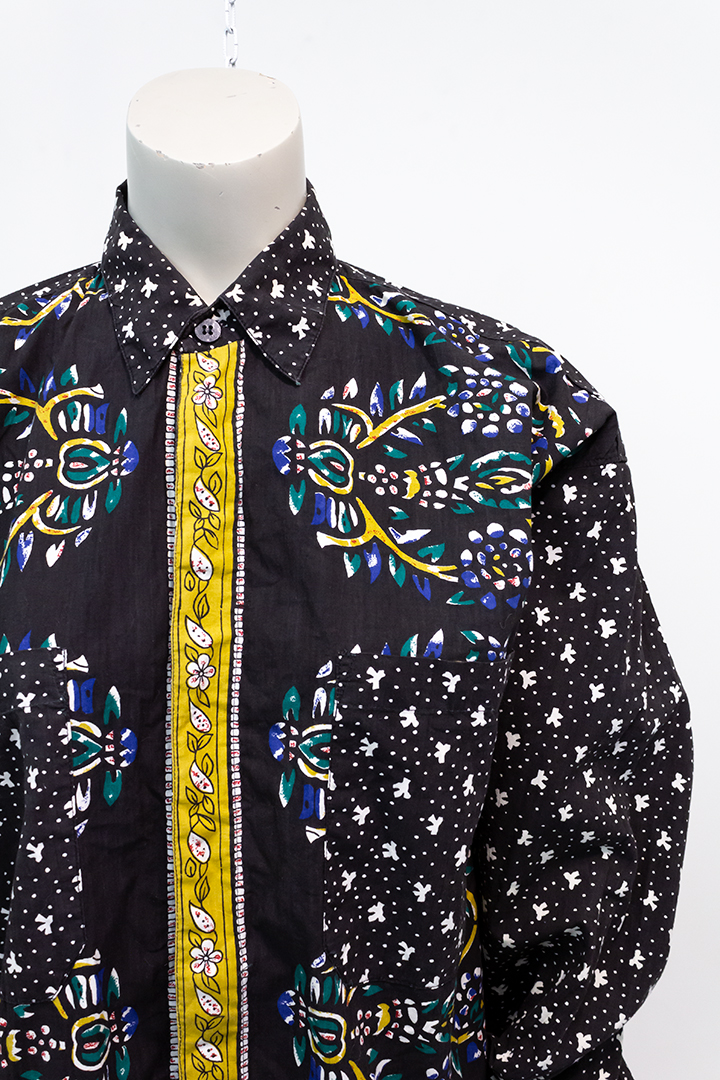 Vintage blouse zwart met print Mac & Maggie