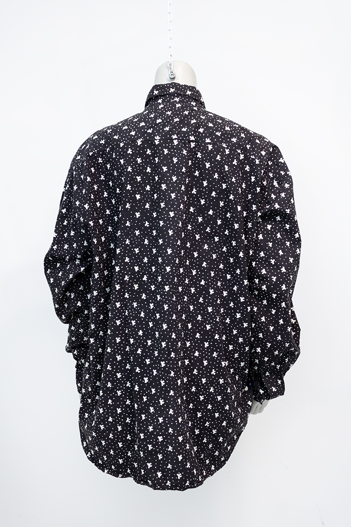 Vintage blouse zwart met print Mac & Maggie