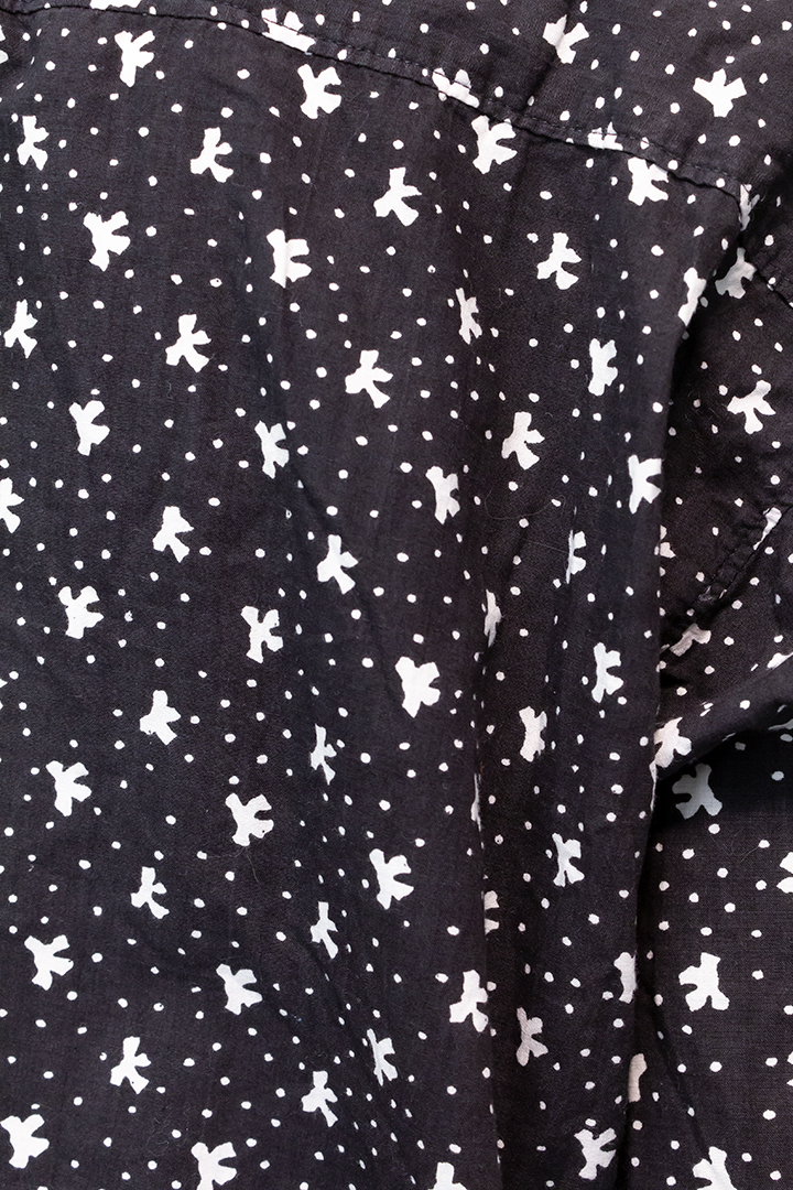 Vintage blouse zwart met print Mac & Maggie