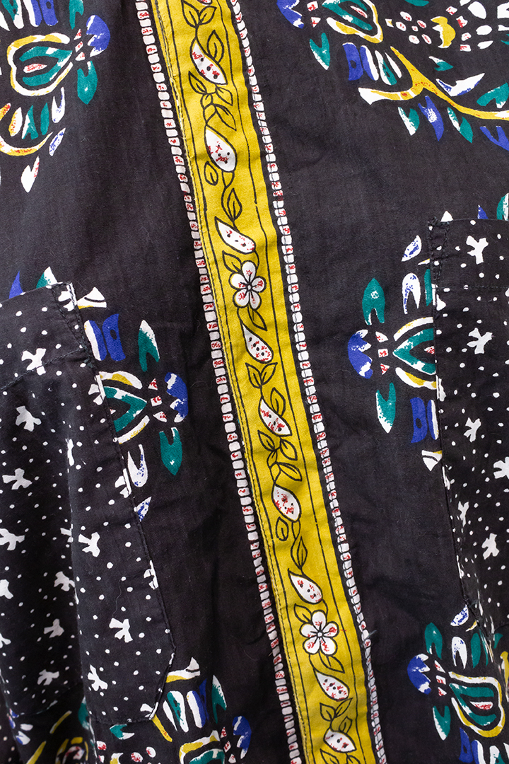 Vintage blouse zwart met print Mac & Maggie