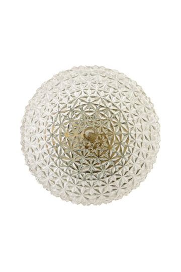 Vintage geometrische plafonnière van glas jaren 60/70