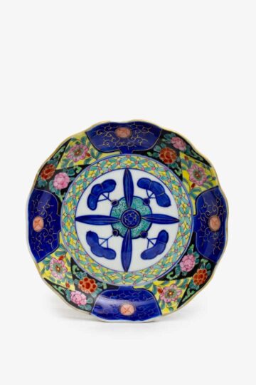 Vintage handbeschilderd Chinees porseleinen diep bord Imari
