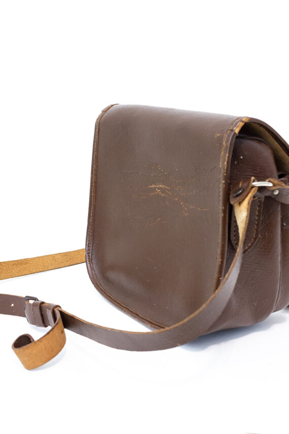 Vintage jaagtas van bruin leer