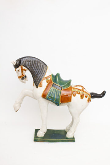 Vintage keramieken oorlogspaard beeld Tang Dynastie 