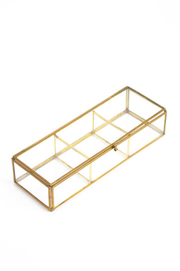 Vintage messing vitrinedoosje