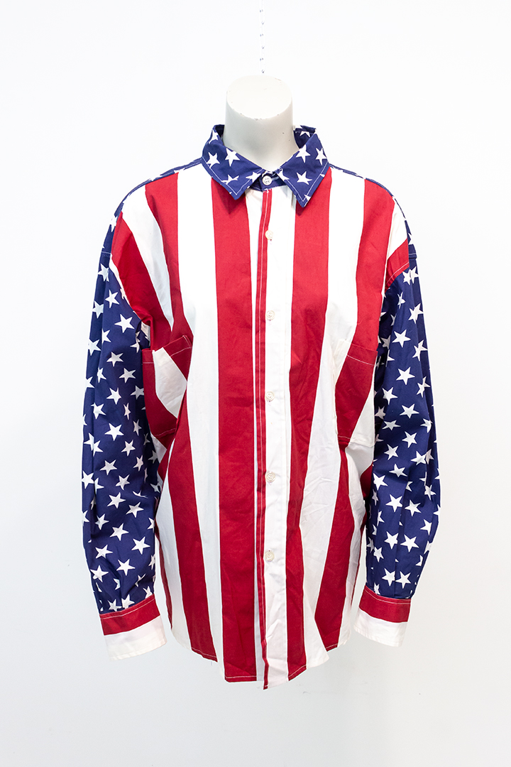 Vintage overhemd met sterren en strepen People from Ibiza