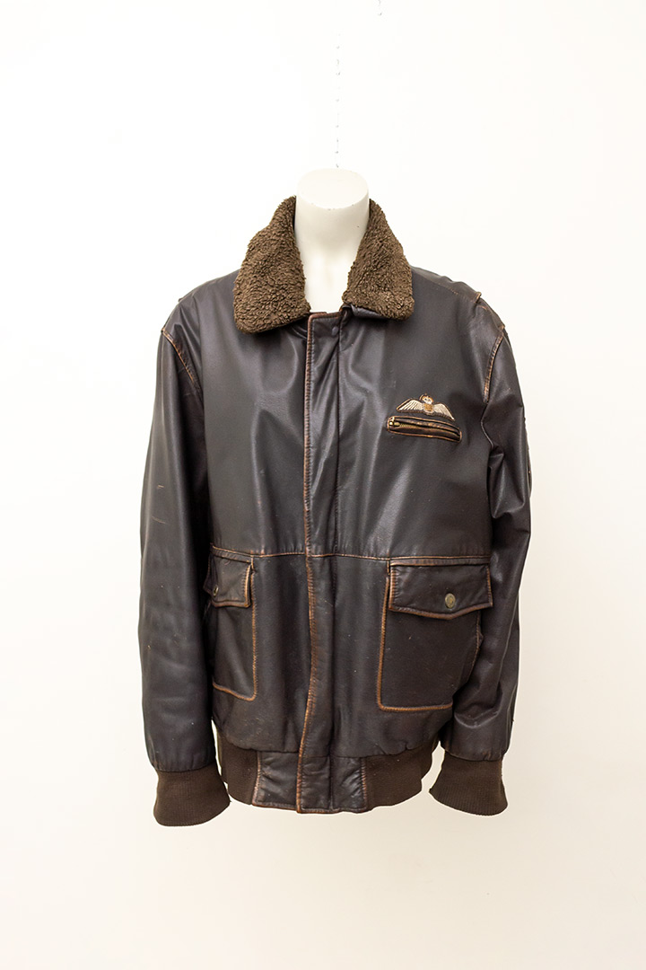 Vintage pilotenjas van bruin leer Arma