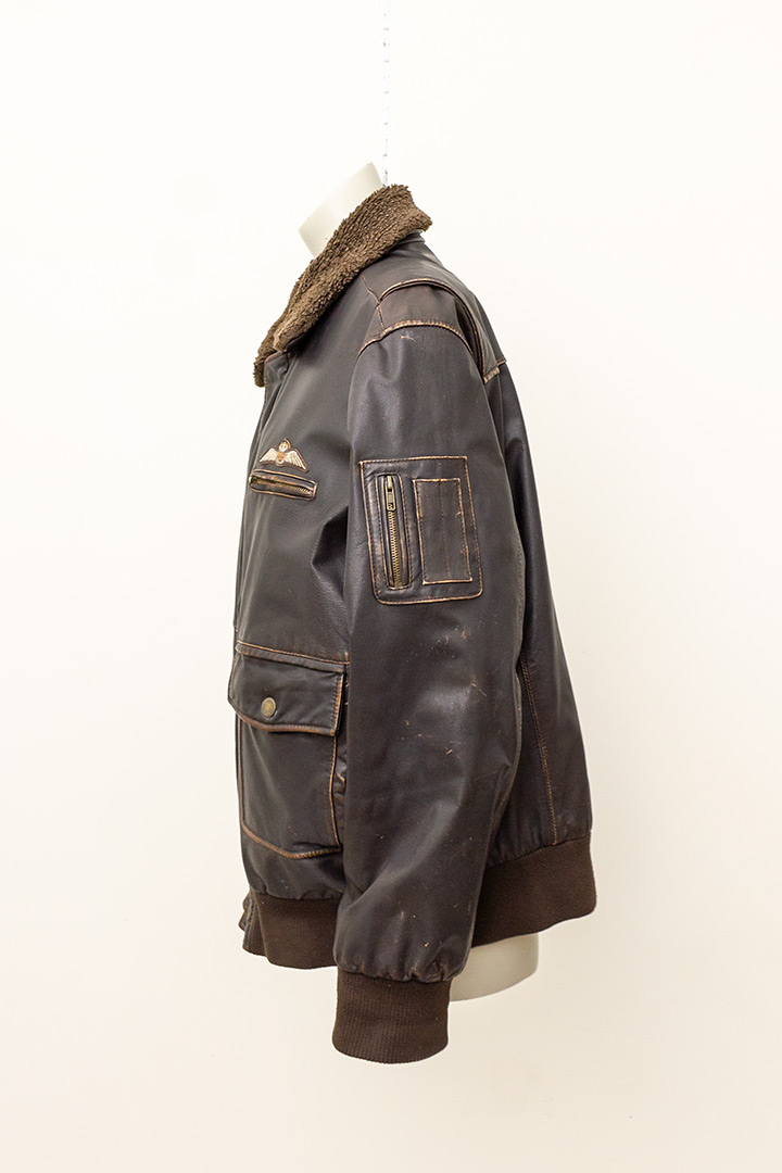 Vintage pilotenjas van bruin leer Arma