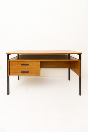Vintage teakhouten bureau Arnhem met boekenkast