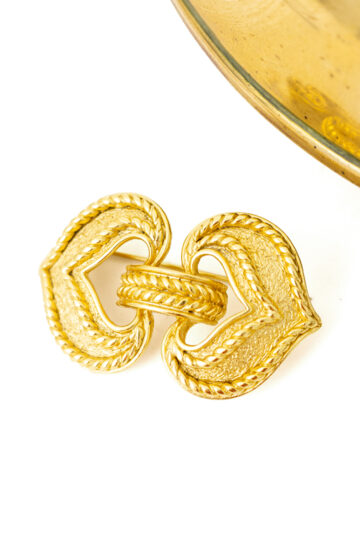 Vintage vergulde ‘buckle’ broche Orena Paris