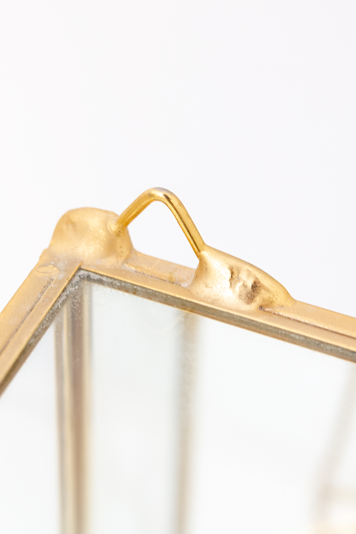 Vintage vitrinekast messing verguld 24k handgemaakt in Italië