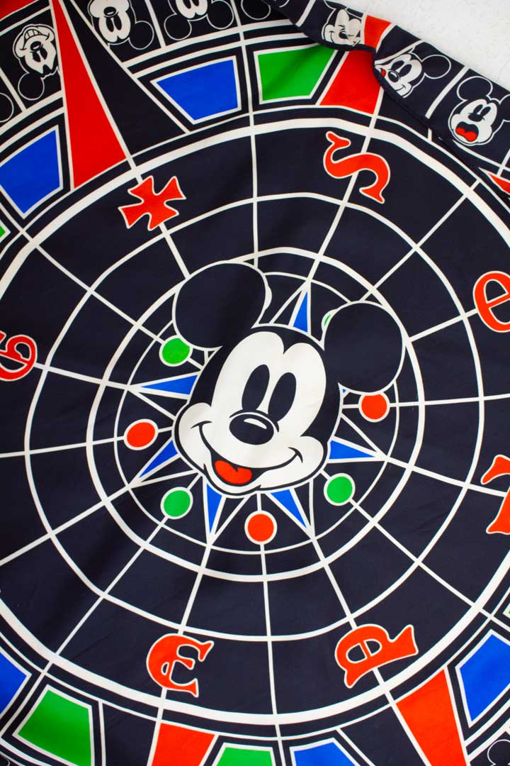 Vintage zijden carré sjaaltje Mickey Mouse Disney