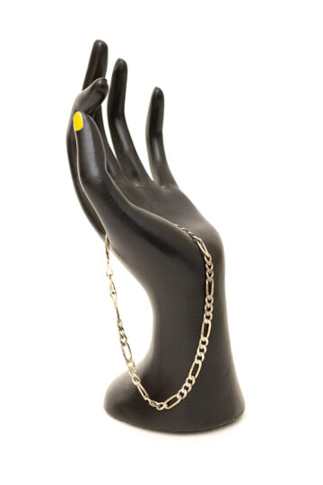 Vintage zilveren armband met grote en kleine schakels