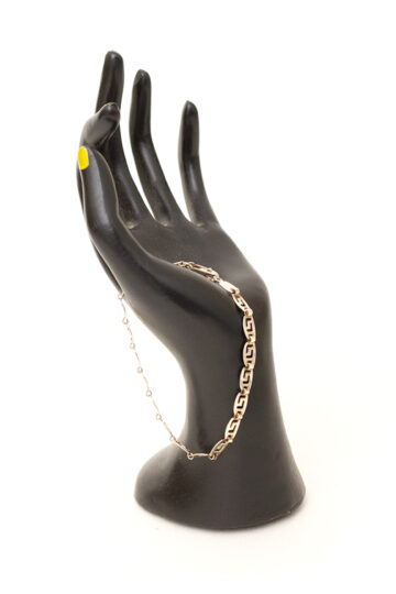 Vintage zilveren armband met opengewerkte schakels