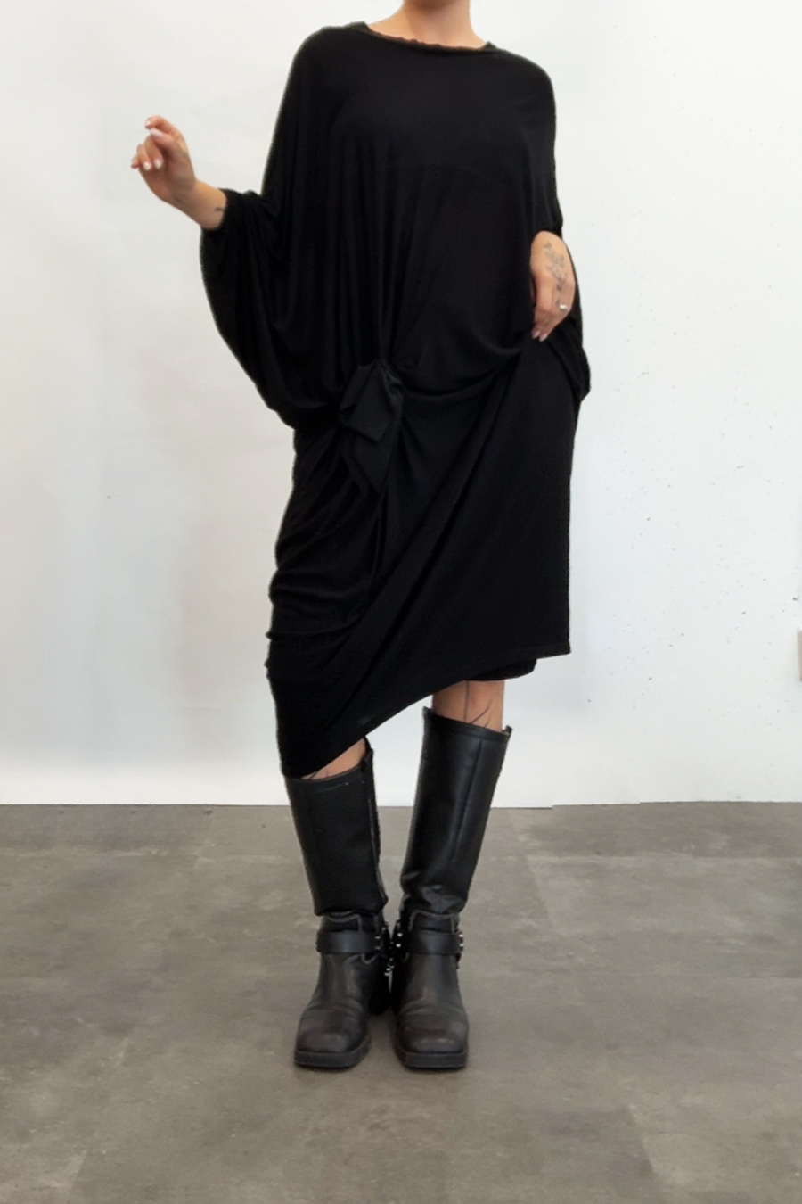 Vintage zijde Lanvin tuniek/ jurk met strik