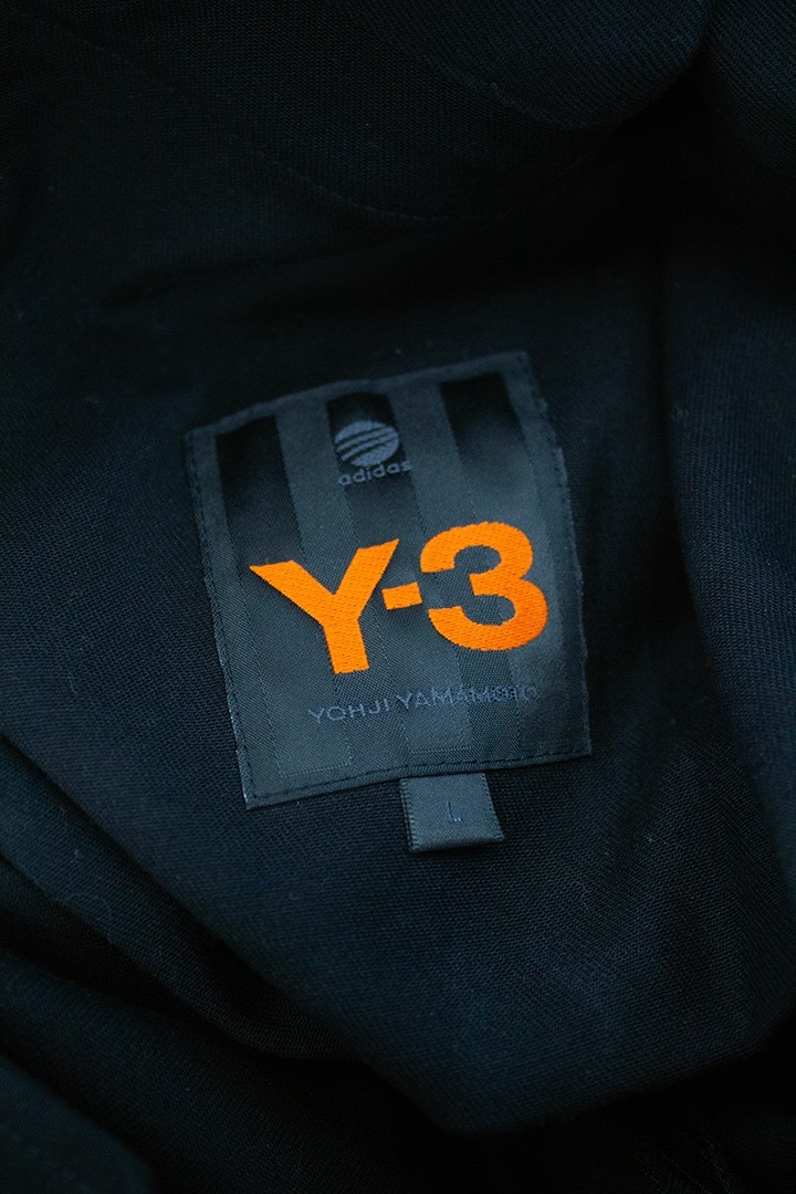 Y-3 Yohji Yamamoto x Adidas katoenen broek met overslag tailleband