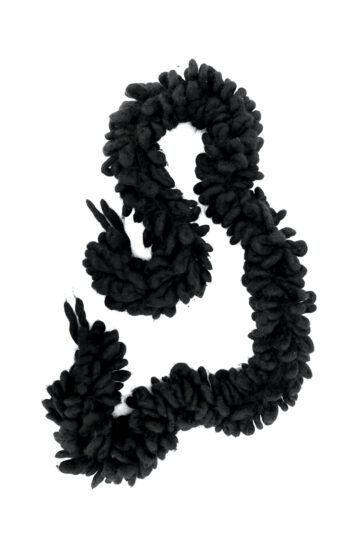 Yohji Yamamoto 1990 zwarte wollen loop shawl