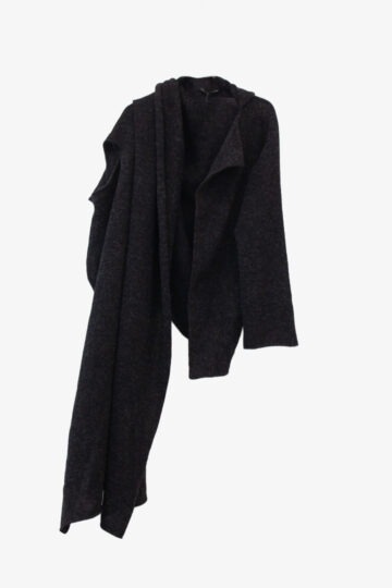 Yohji Yamamoto Y’s AW02/03 antraciet asymmetrisch vest