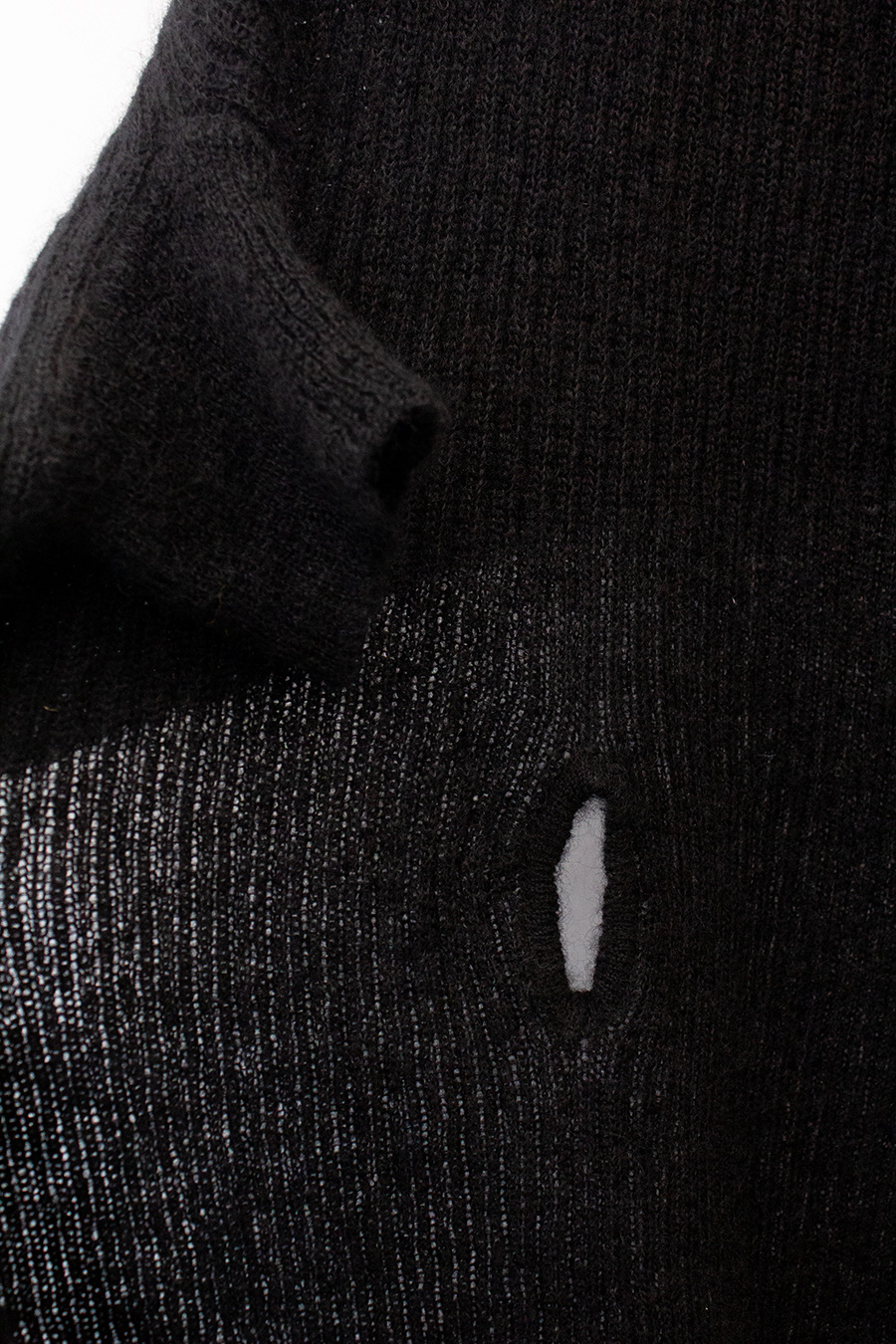 Yohji Yamamoto gebreide cape met asymmetrische mouwen