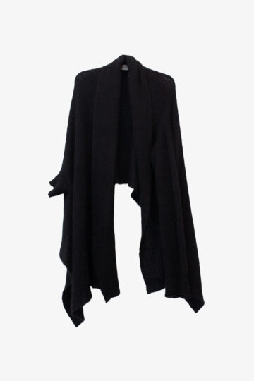Yohji Yamamoto gebreide cape met asymmetrische mouwen
