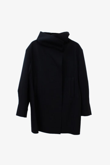 Y’s Yohji Yamamoto FW08 wollen jas met sculpturaal detail