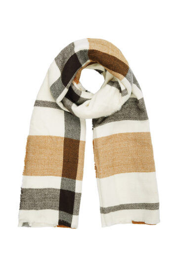 Zachte wintersjaal met geruit patroon