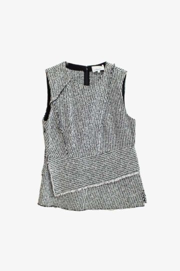 Zwart wit tweed gilet/ vest Phillip Lim