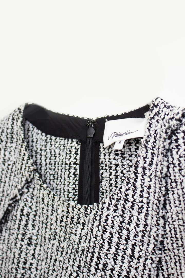 Zwart wit tweed gilet/ vest Phillip Lim