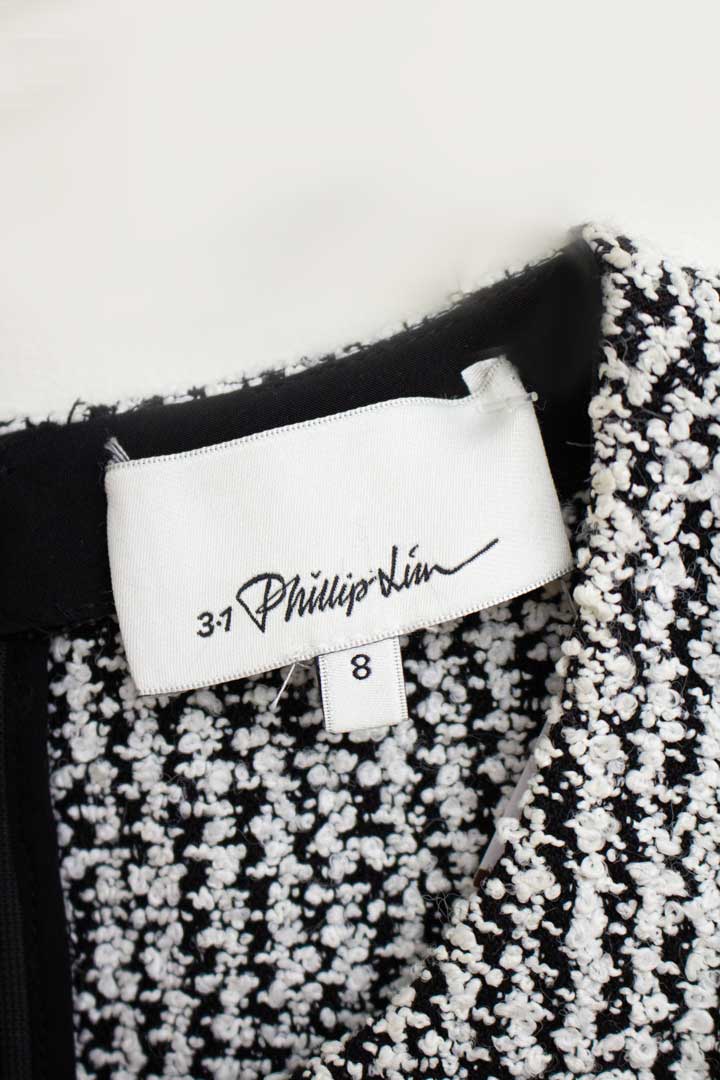 Zwart wit tweed gilet/ vest Phillip Lim