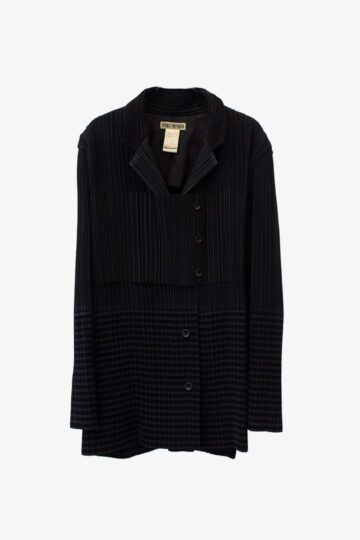 Issey Miyake pleated jas/colbert met panelen en strepen FW98/99