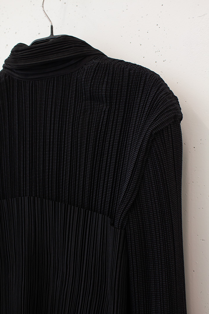 Issey Miyake pleated jas/colbert met panelen en strepen FW98/99